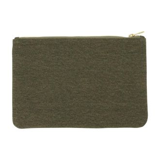 Anine Bing Womens Lili Clutch Green Cotton