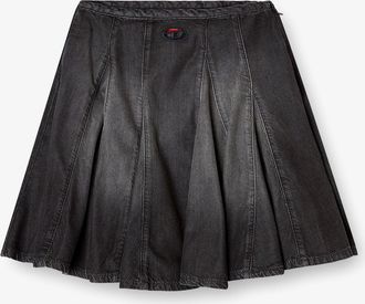 Diesel Gonna corta DE-SPIKI-S in denim con effetto washed-out - DIESEL - gender_Woman