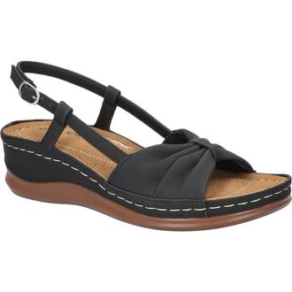 Easy Street Jupiter Slingback Platform Wedge Sandal in Black at Nordstrom, Size 6.5