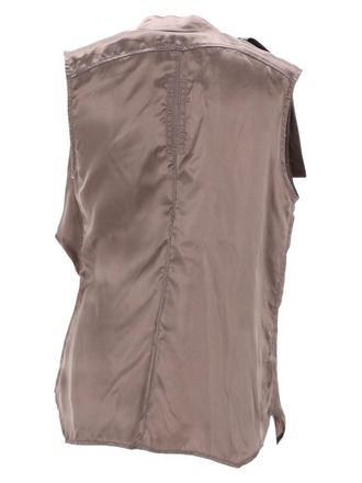 Rick Owens Sleeveless Cupro Shirt - Bronze