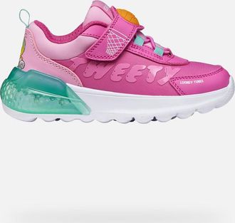 Geox Activart Illuminus Bambina Fucsia/verde Acqua