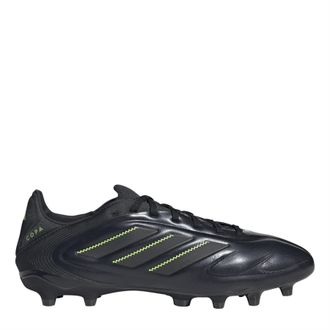 adidas Mens Copa Pure III Profg Lace-Up Sneakers in Black/Gry/Lemon - Size UK 9.5