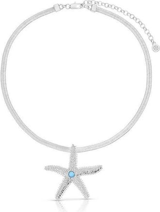 Ettika Mermaid Cove Starfish Pendant Necklace in Silver at Nordstrom