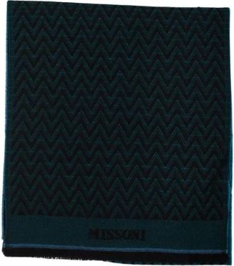 Missoni Stijlvolle sjaal voor een modieuze look - Heren - Wintersjaals - Groen - ONE Size - Wol - Accessoires