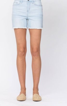 Judy Blue High Waist Bleach Cut Off Shorts In Light Wash