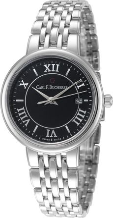Bucherer Womens Adamavi 28mm Silver Tone Quartz Watch