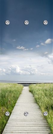 Queence Garderobenleiste »Dünen« mit 6 Haken, 50 x 120 cm