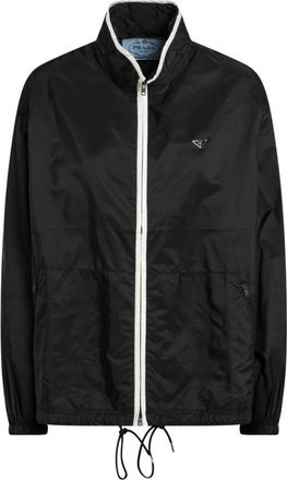 Prada Light Jackets, female, Black, Size: XS Giubbotto