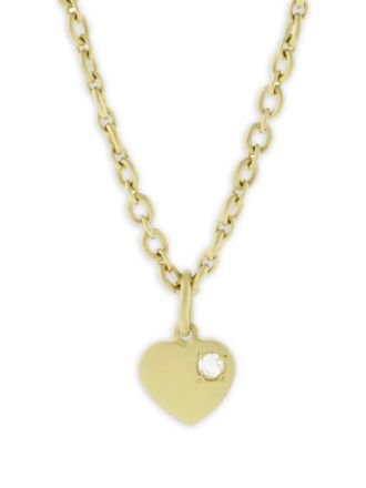 Irene Neuwirth 18kt yellow gold Flat Heart diamond pendant - women - 18kt Yellow Gold/Diamond - One Size