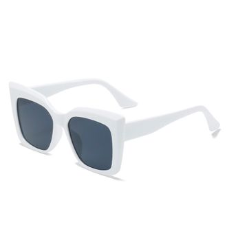 Generic Large Frame Sunglasses Men Women Outdoor Driving Commuting Sun Glasses(White)