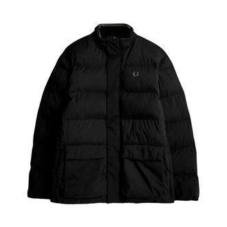 Fred Perry Heren, Jassen, Zwart, Maat: XL Polyamide