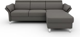 Sit&more Ecksofa »Vincenzo L-Form« inklusive Kopfteilverstellung, wahlweise mit Bettfunktion, Bettkasten