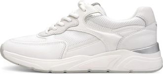 Tamaris Sneaker - Dames - Sneakers - Wit - 38 EU - Leer - Schoenen
