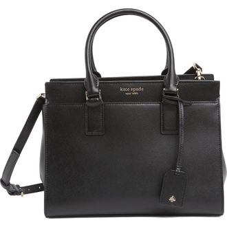 Kate Spade New York cameron medium leather satchel in Black at Nordstrom Rack