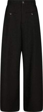 Neo Noir Wijde broek - Dames - Wijde Broeken - Zwart - L - Broeken