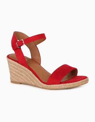 Tamaris Tamaris Womens Sweet Pea Womens Wedge Heel Sandals - Red - Size: 4