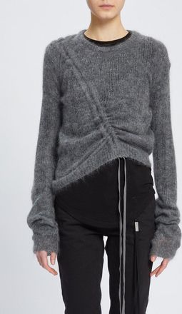 Ann Demeulemeester Zinaida Boat Neck Sweater With Drawstrings