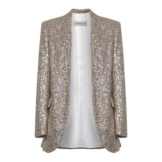 Blanca Vita Blazers, female, Yellow, Size: XS Sequins Gropsy Jacket