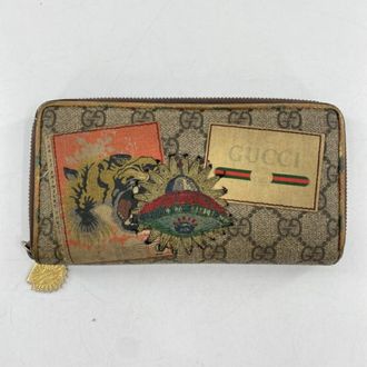 Gucci Brown Gg Supreme Long Wallet (Bi-Fold) (Pre-Owned)