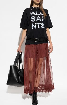 AllSaints T-shirt Neon, Womens, Black