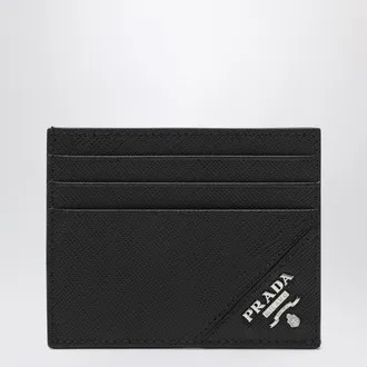 Prada Black Saffiano leather card holder