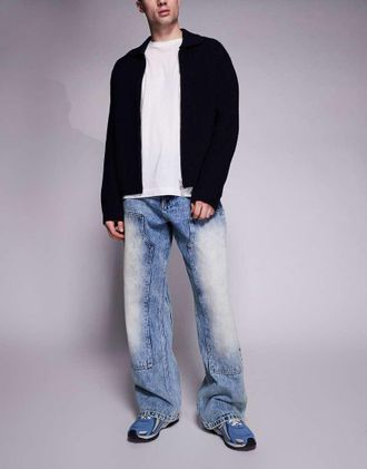 Good For Nothing Jeans ampi blu lavaggio acido