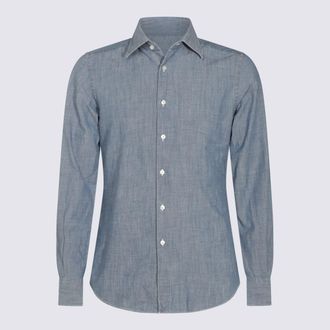 Glanshirt Blue Cotton Shirt