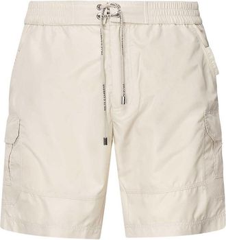 Dolce & Gabbana Medium Swim Trunks With Logo Plaque