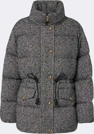 Moncler Wool-blend tweed down jacket