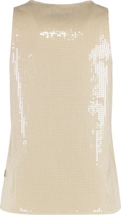 7 For All Mankind Womens Cotton Tank Top Beige Vests & Tops
