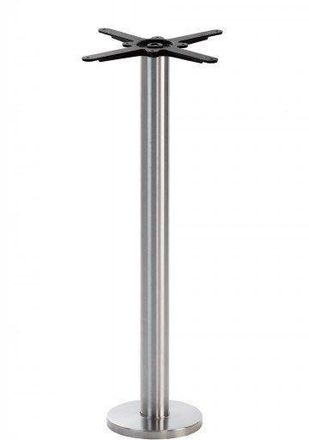 Netfurniture Stainless Steel Round Floor Fixed Table Base 1050 mm in Silver