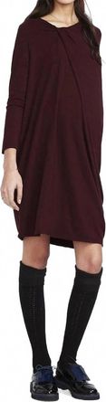 Hatch The Sandrine Long Sleeve Dress In Burgundy
