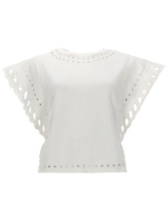 Isabel Marant Odyle Flutter Scalloped Sleeve Top