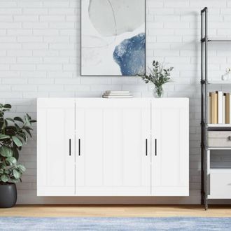 Berkfield Home Wall Mounted Cabinets 2 pcs White Engineered Wood