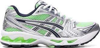 Asics mesh-panelling lace-up sneakers - women - Leather - 9.5 Regular - Silver