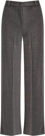 Max Mara Wijde broek - Dames - Wijde Broeken - Grijs - M - Broeken