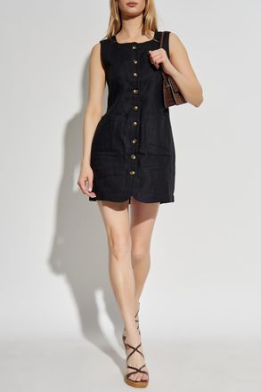 Poss&eacute; Linen Dress, Womens, Black