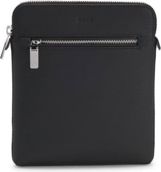 BOSS Leather envelope bag with embossed logo