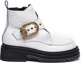 Kurt Geiger Lakleren enkellaars - Dames - Enkellaarsjes - Wit - 39 EU - Leer - Schoenen