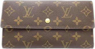 Louis Vuitton Brown Canvas Long Wallet (Bi-Fold) (Pre-Owned)