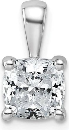 Diamond2Deal 14k White Gold 1 1/2 Ct Cushion Cut Lab Grown Diamond Pendant