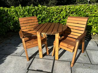 Charles Taylor Trading Thatcham Two Seat Diner Set in Brown