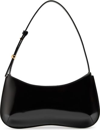 Jacquemus Le Bisou Glossed Leather Shoulder bag - Black - One Size