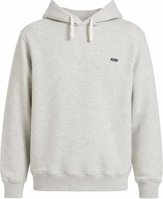 Autry Embroidered Logo Hoodie - Heren - Hoodies - Grijs - M - Katoen - Hoodies & sweatvesten