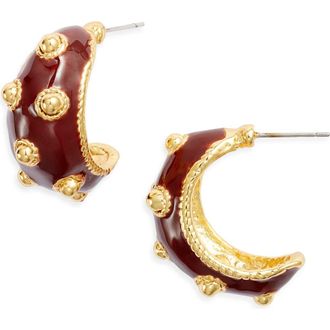Karine Sultan Espresso Hoop Earrings in Gold at Nordstrom