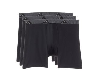 adidas Athletic Fit Microfiber Boxer Brief Underwear 3-Pack Mens Underwear Black/Onix Grey/Black : 2XL, Microfiber/Polyester/Spandex
