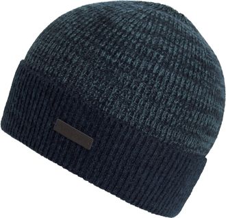 Chillouts Strickm&uuml;tze CHILLOUTS Moritz Hat, blau (navy), Rippstrick, Materialmix, M&uuml;tzen Strickm&uuml;tze, Feiner Rippenstrick in melierter Optik