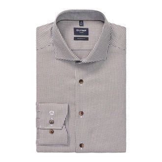 Olymp Olymp, Heren, Overhemden, Bruin, Maat: XL Katoen