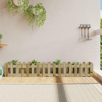 vidaXL Vidaxl - Arriate Elevado Jard&iacute;n Valla Madera Impregnada Pino 200x30x30cm
