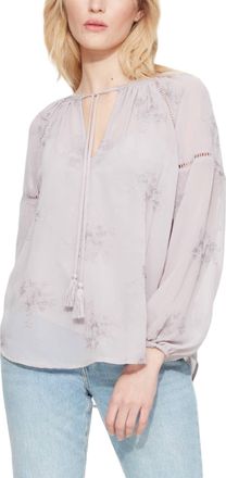 Dex Clothing Embroidered Mauve Blouse In Beige